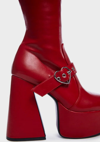 Wide Fit Walk With Love Platform Boots