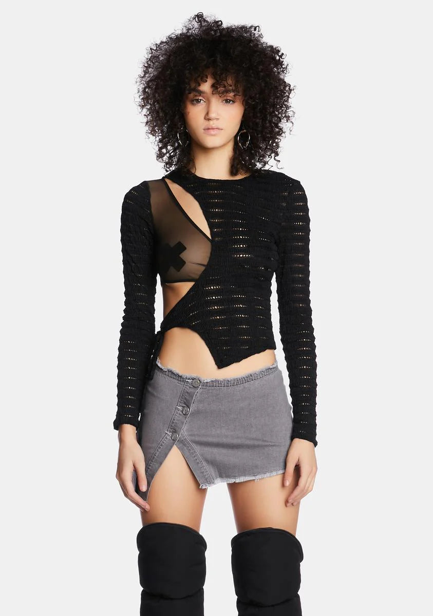 In That Order Denim Mini Skirt