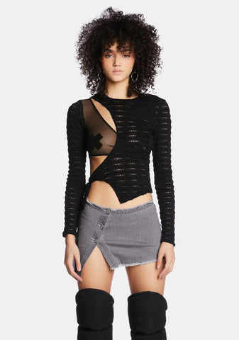 In That Order Denim Mini Skirt