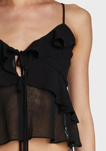 Beaming Babe Crop Top - Black