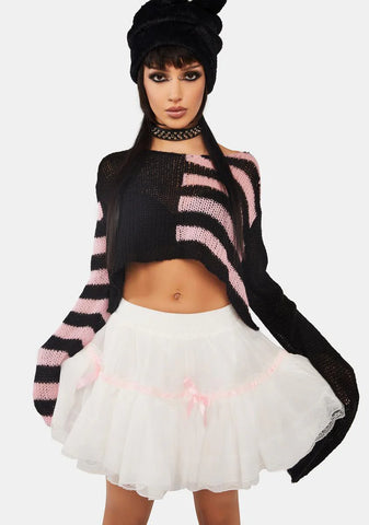 White Dolly Frilly Mini Petticoat Skirt