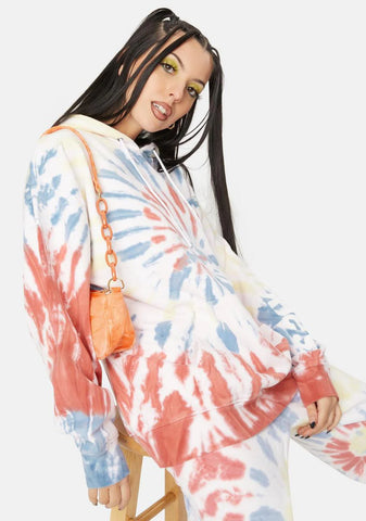 Apricot Swirl Tie Dye Sweatshirt