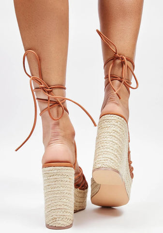 Mocha Life’s A Beach Platform Wedges