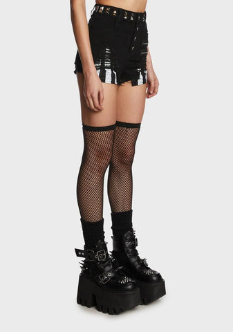 The Dead Instead Distressed Shorts