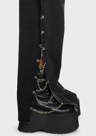Chain Split Release Jeans