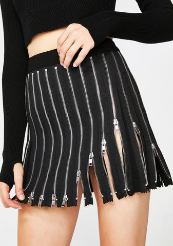 Baddie Showcase Zip Skirt
