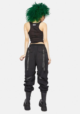 Synth Unisex Strappy Washed Cargo Pants