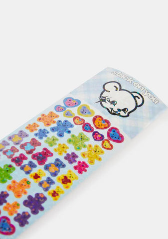 Teddy Glitter Sticker Sheet