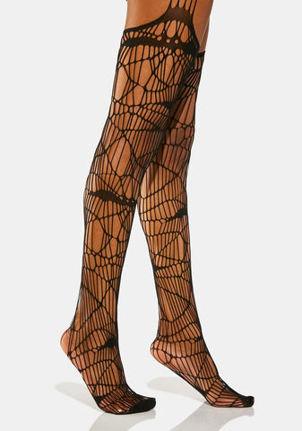 Straight Edge Nights Distressed Tights