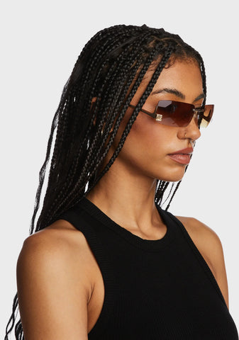 Century Oversized Sunglasses - Brown