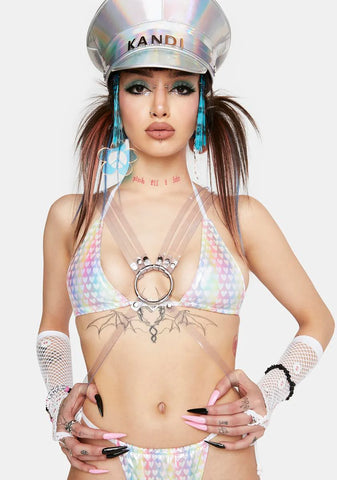 Clear Vinyl Strappy O-Ring Harness