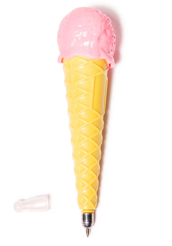 Single Scoop Ice Cream Pen - Yellow