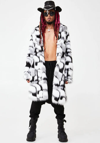 Lone Wolf Faux Fur Coat