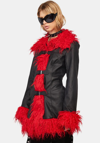 No Bad Vibes Faux Fur Jacket