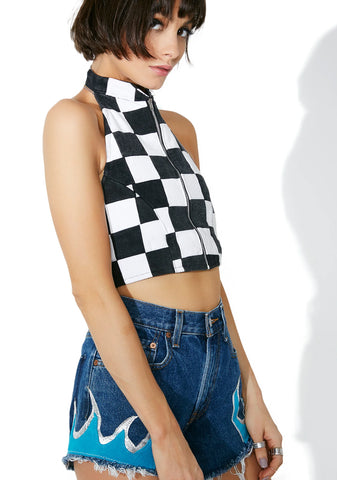 Checkered Bustier