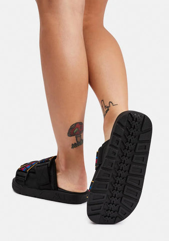 Black 222 Banda Mitel 6 Sandals