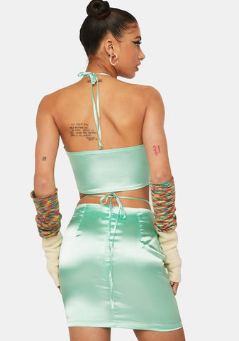 Captive Heart Halter Mini Dress