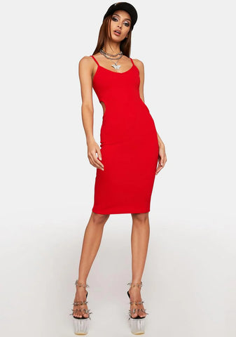 Burning Hottie Calling Knit Midi Dress