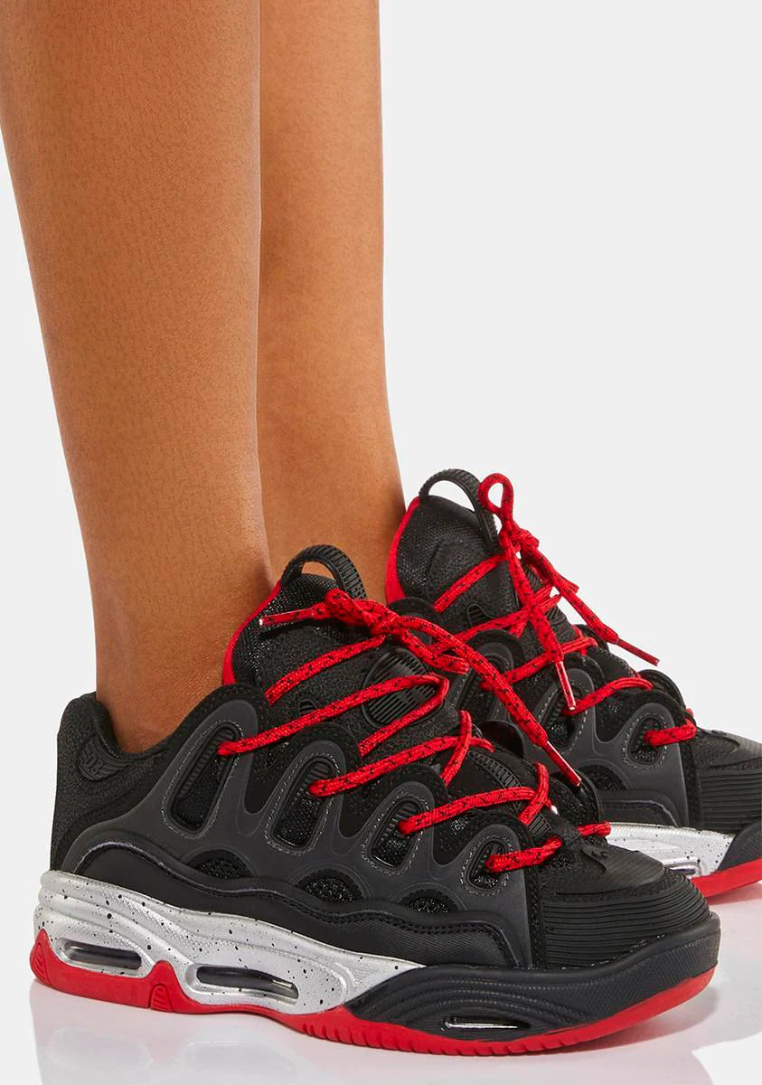 Black Red D3 2001 Sneakers