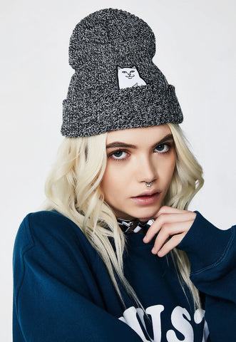 Peppered Lord Nermal Ribbed Beanie