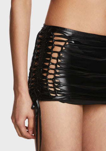 Dance Floor Queen Mini Skirt - Black
