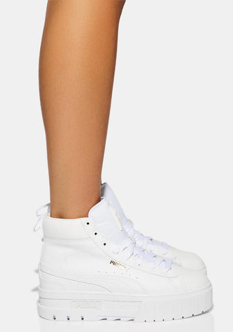White Mayze Mid Sneakers