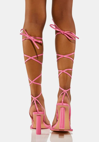 Pink Province Wrap Heels