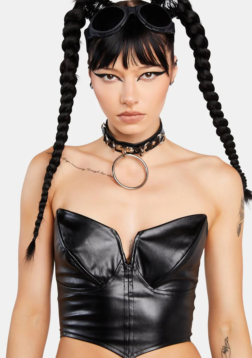 Defiance In Her Corset Top