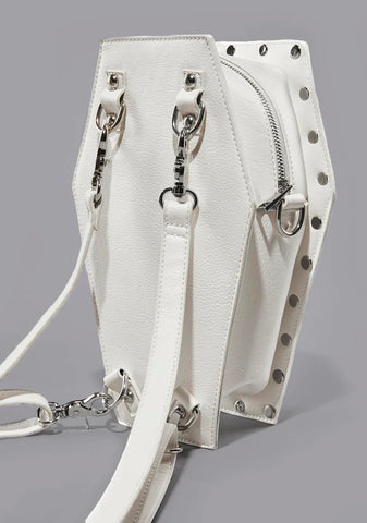 Ivory Rose Resurrection Coffin Backpack