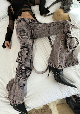 Aurora Cargo Jeans - Light Purple