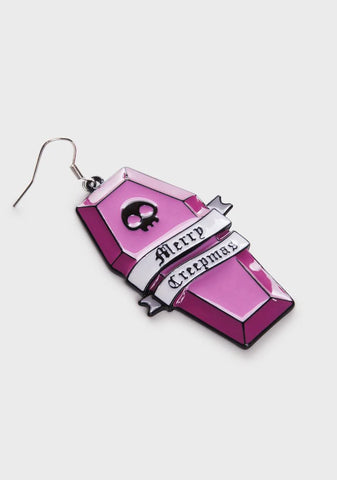 Christmas Spirits Coffin Earrings