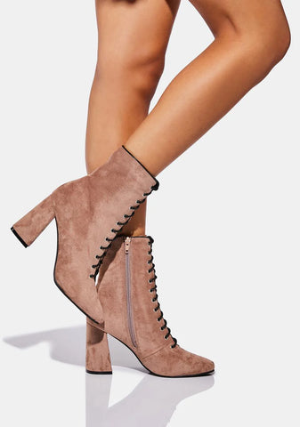 Almond What A Mystery Ankle Boots
