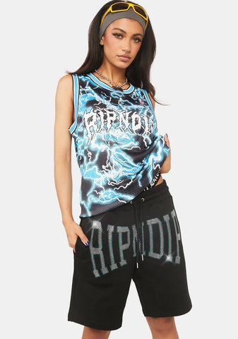 Summer Revenge Rhinestone Sweat Shorts