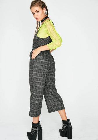 No Exams Plaid Jumpsuit