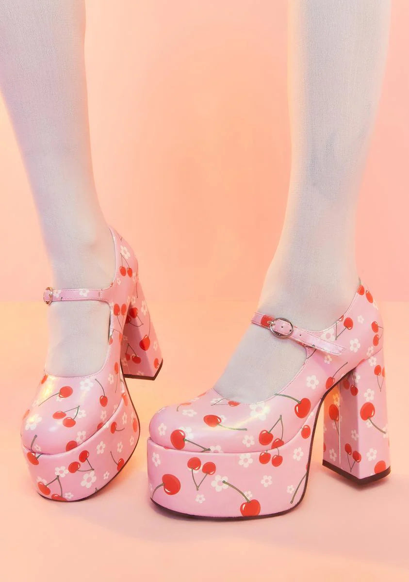 Taste Of Fame Cherry Platform Heels