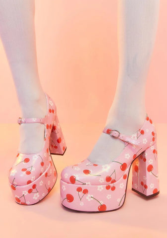 Taste Of Fame Cherry Platform Heels