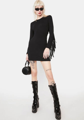 Mullet Fringe Mini Dress