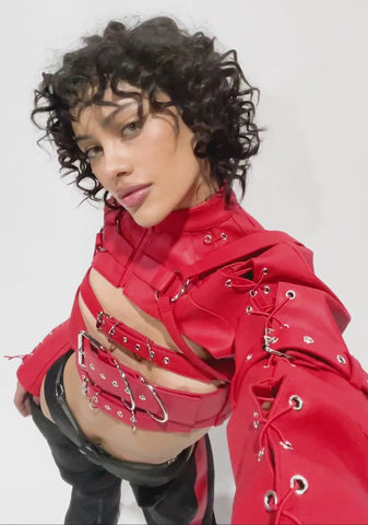 Daddy Choker Jacket - Red