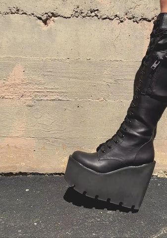 Obsidian Pocket Platform Boots