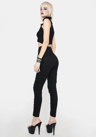 Reach My Level Lace Up Jeans