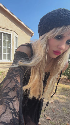 F is For Fairies Handkerchief Dress - Black Velvet Lace