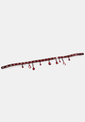 First Victim Rhinestone Choker