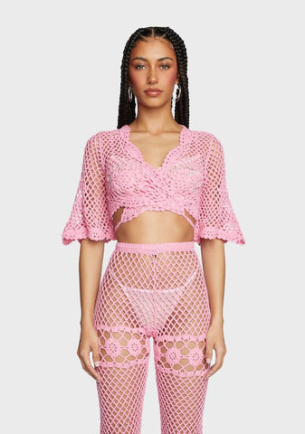 Dream Away Crochet Wrap Top