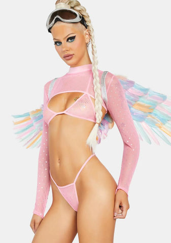 Blinged Out Sheer Lingerie Set