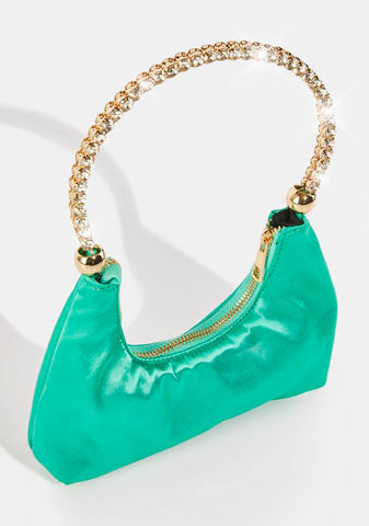 Green Honey Satin Handbag