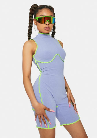 Plum Keeps Me Going Mock Neck Romper