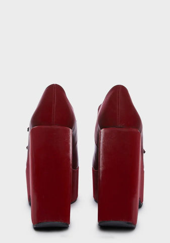 Oxblood This Feels Right Platform Mary Janes