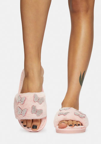Baby Hit The Streets Butterfly Fuzzy Slides