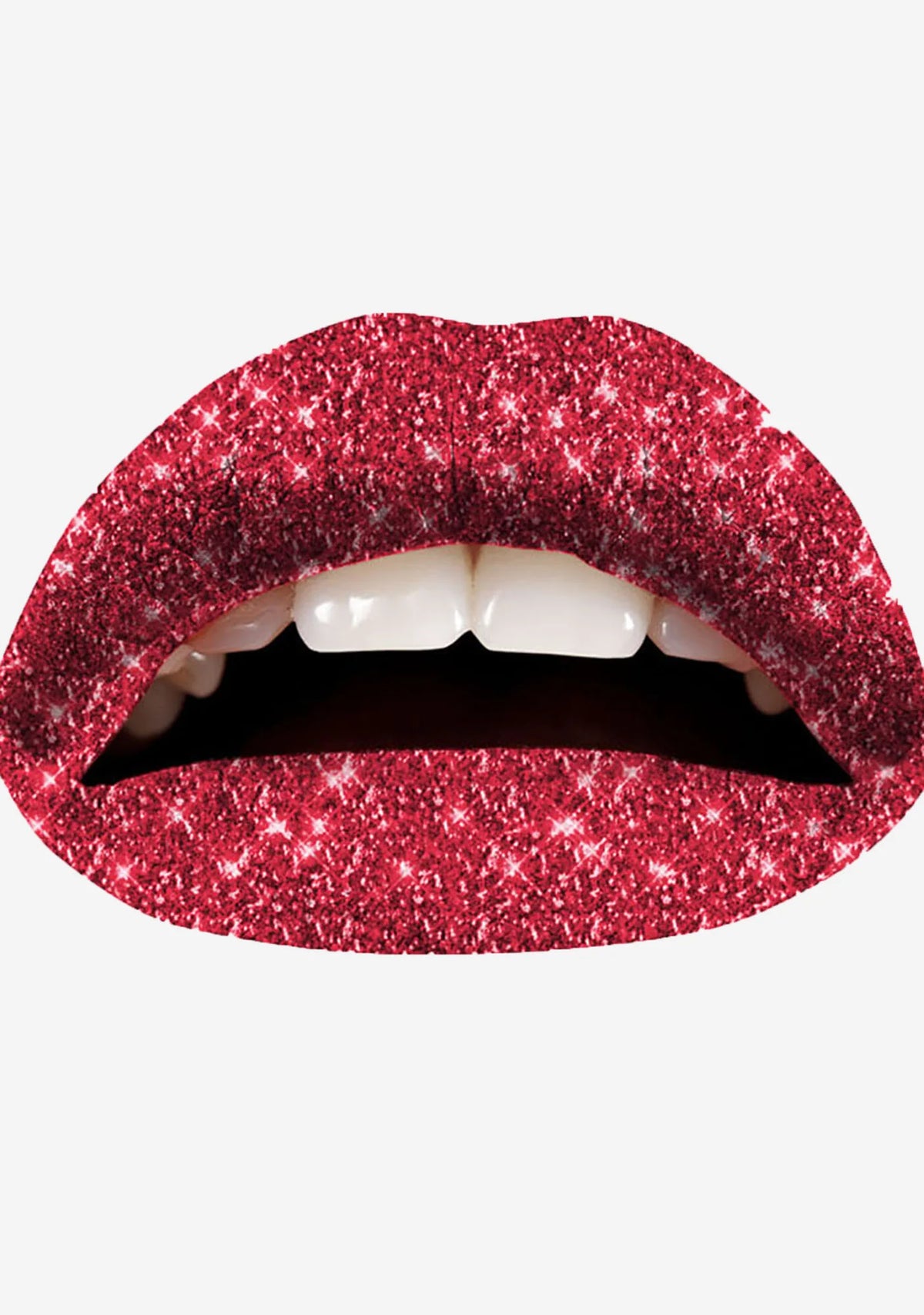 Red Glitterati Lip Applique