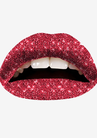 Red Glitterati Lip Applique